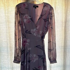 Long Sleeve Purple Maxi Dress Women’s Size Medium